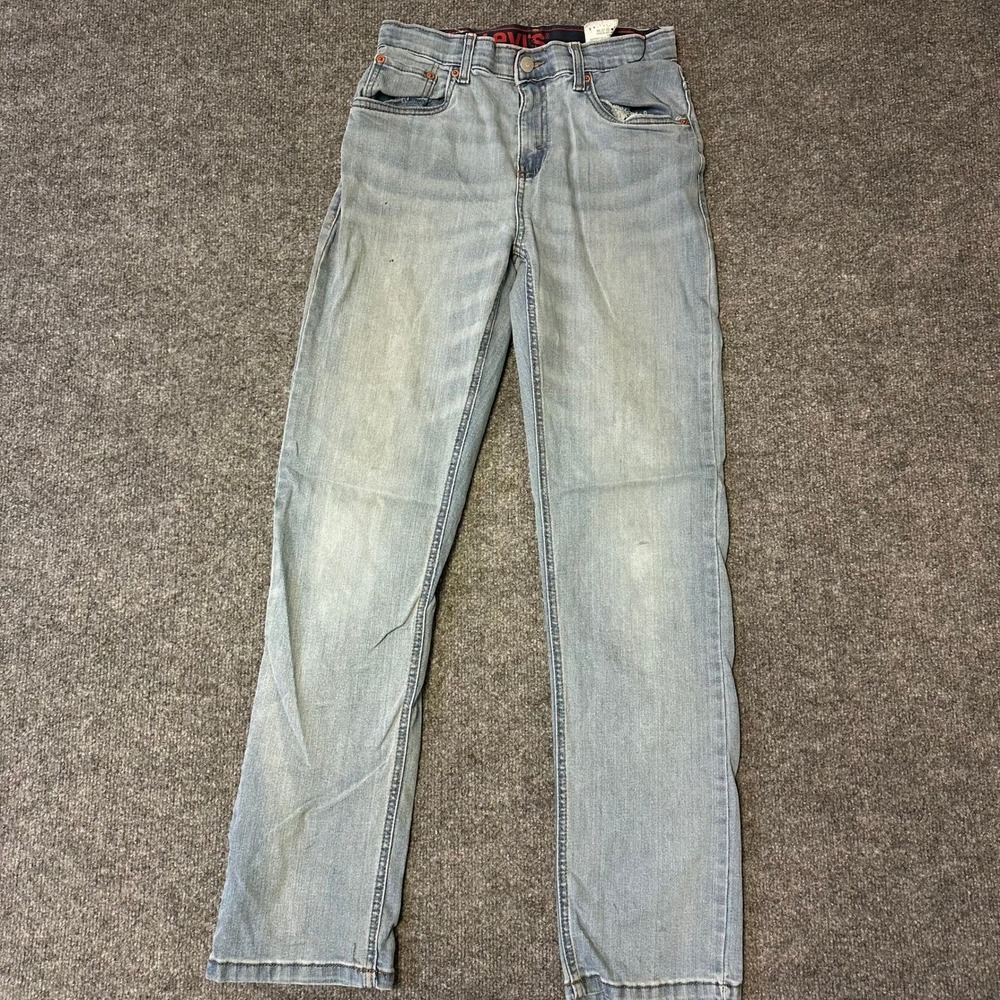 Levi's Jeans Boys Size 18 REG 514 Light Wash Straight Fit Denim Blue 29x31